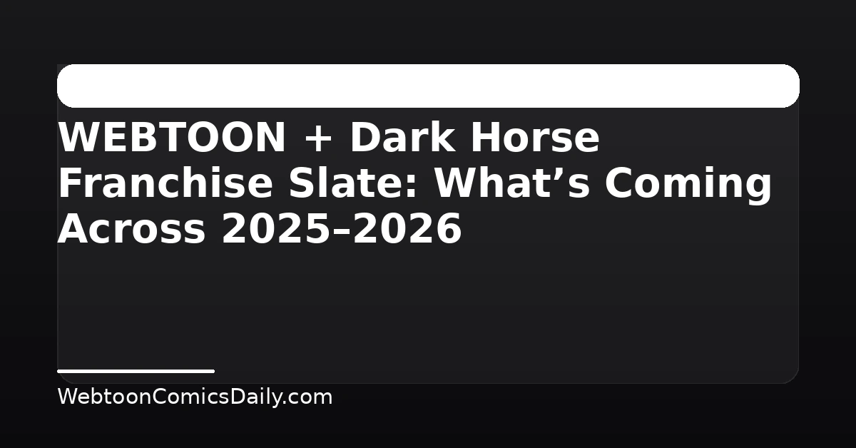 WEBTOON and Dark Horse franchise slate visual used for partnership coverage